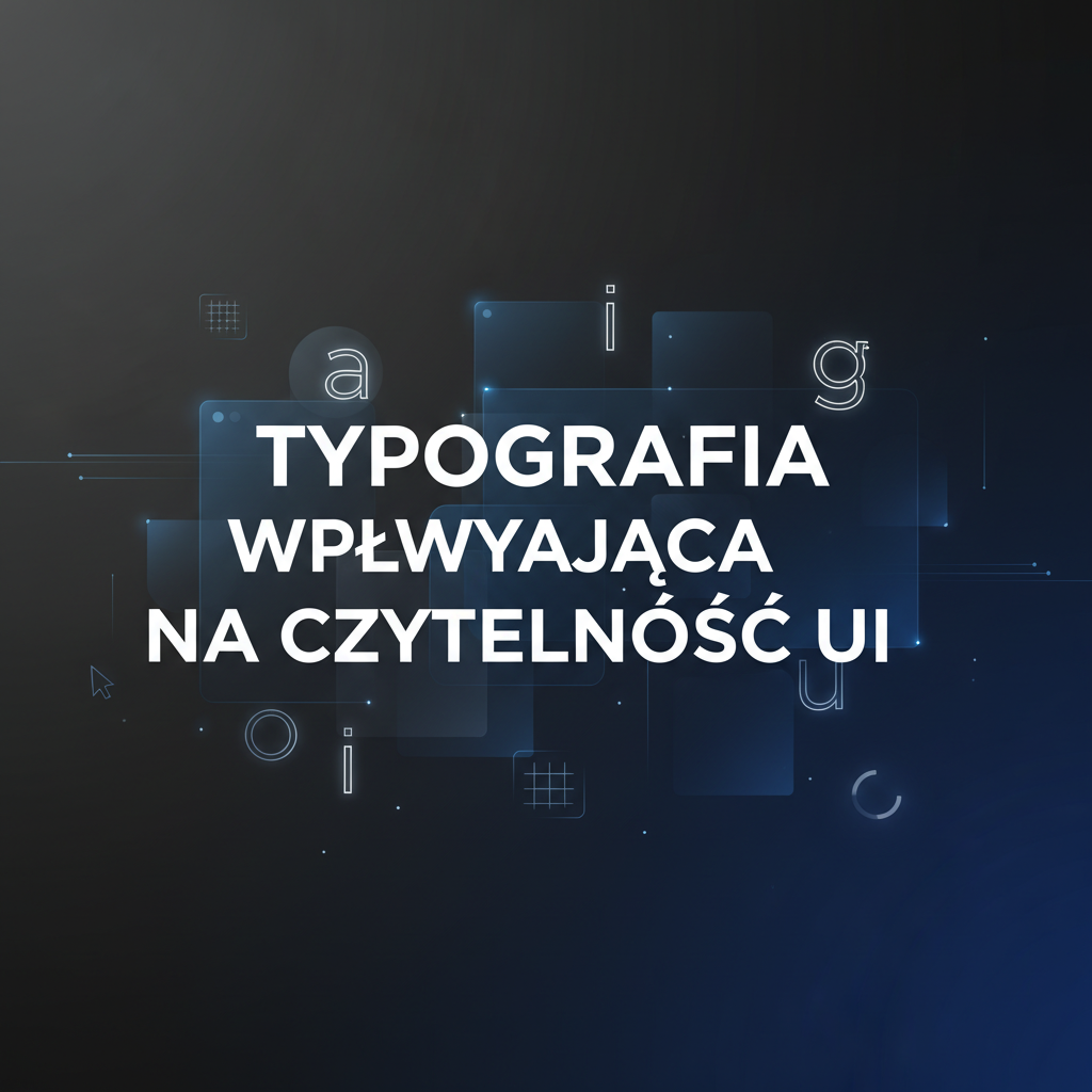 Typografia wpływająca na czytelność UI
