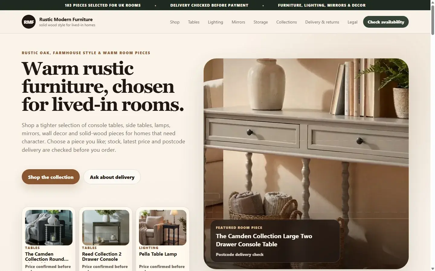 Rustic Modern Furniture